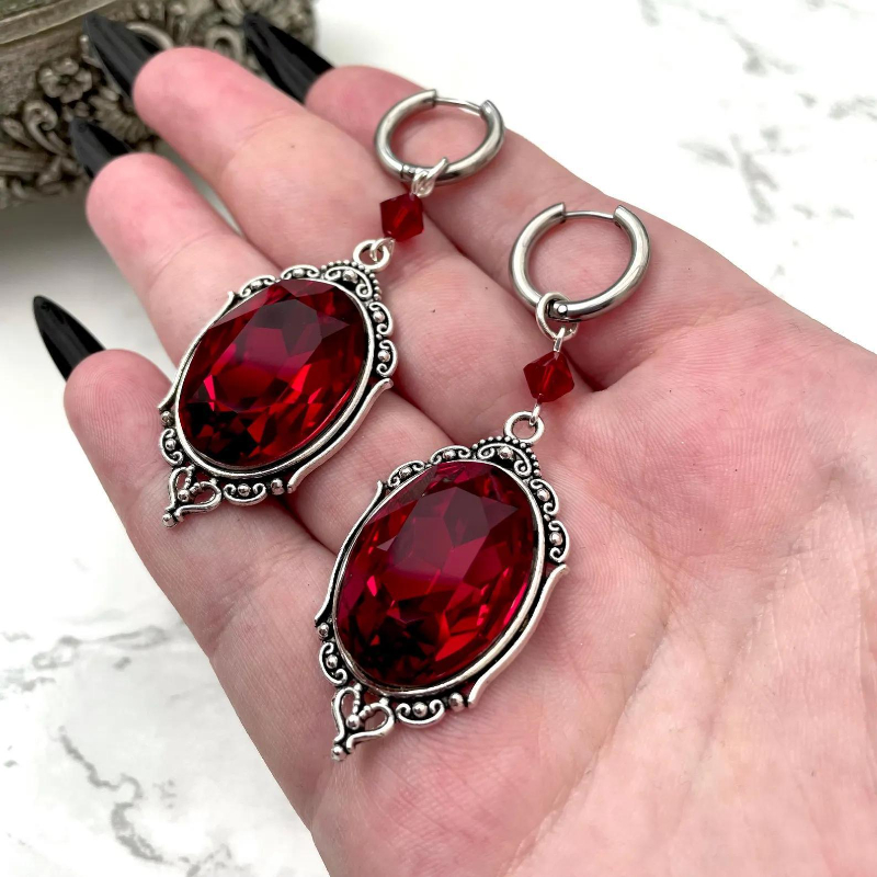 Women'S Vampire Accessories - أقراط مصاص الدماء النقش، المجوهرات القوطية،