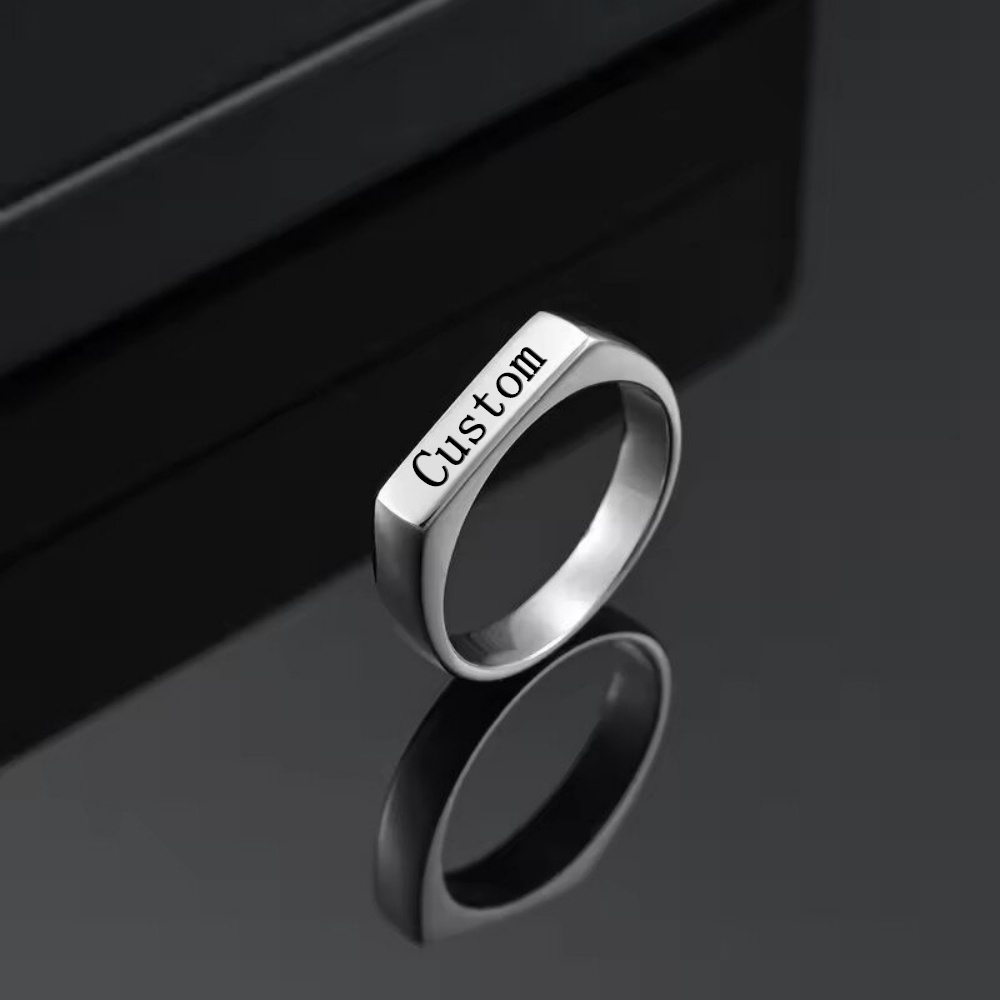 خاتم مخصص منقوش بالاسم والصورة - مراجعة Women Accessories Logo وسعره