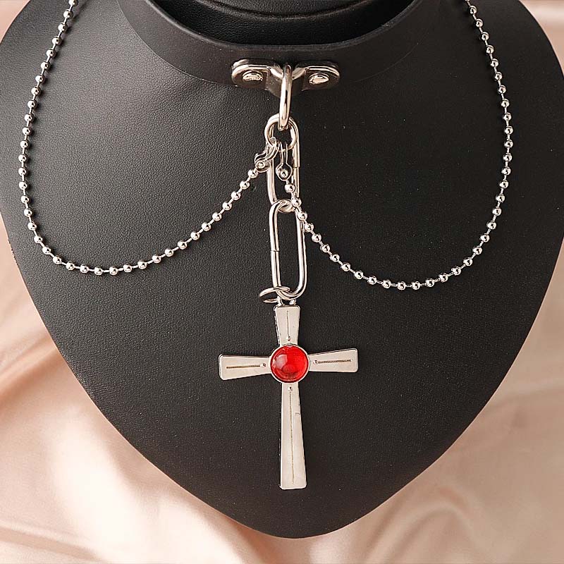 قلادة كريستال حمراء من Rosario - مراجعة Women'S Vampire Accessories وسعره