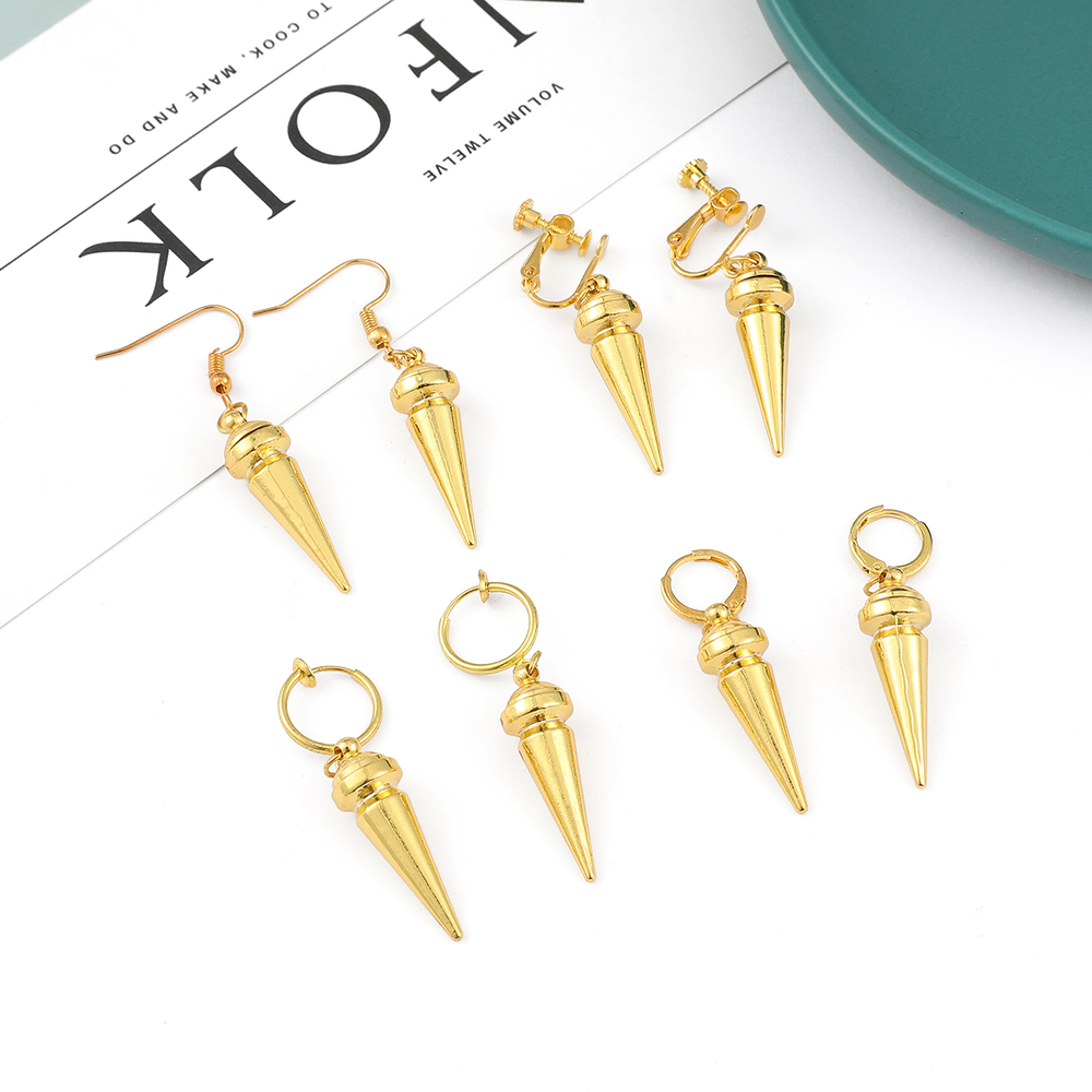 أقراط أنيمي عصرية ذهبية اللون  - مراجعة Women Accessories Earrings وسعره