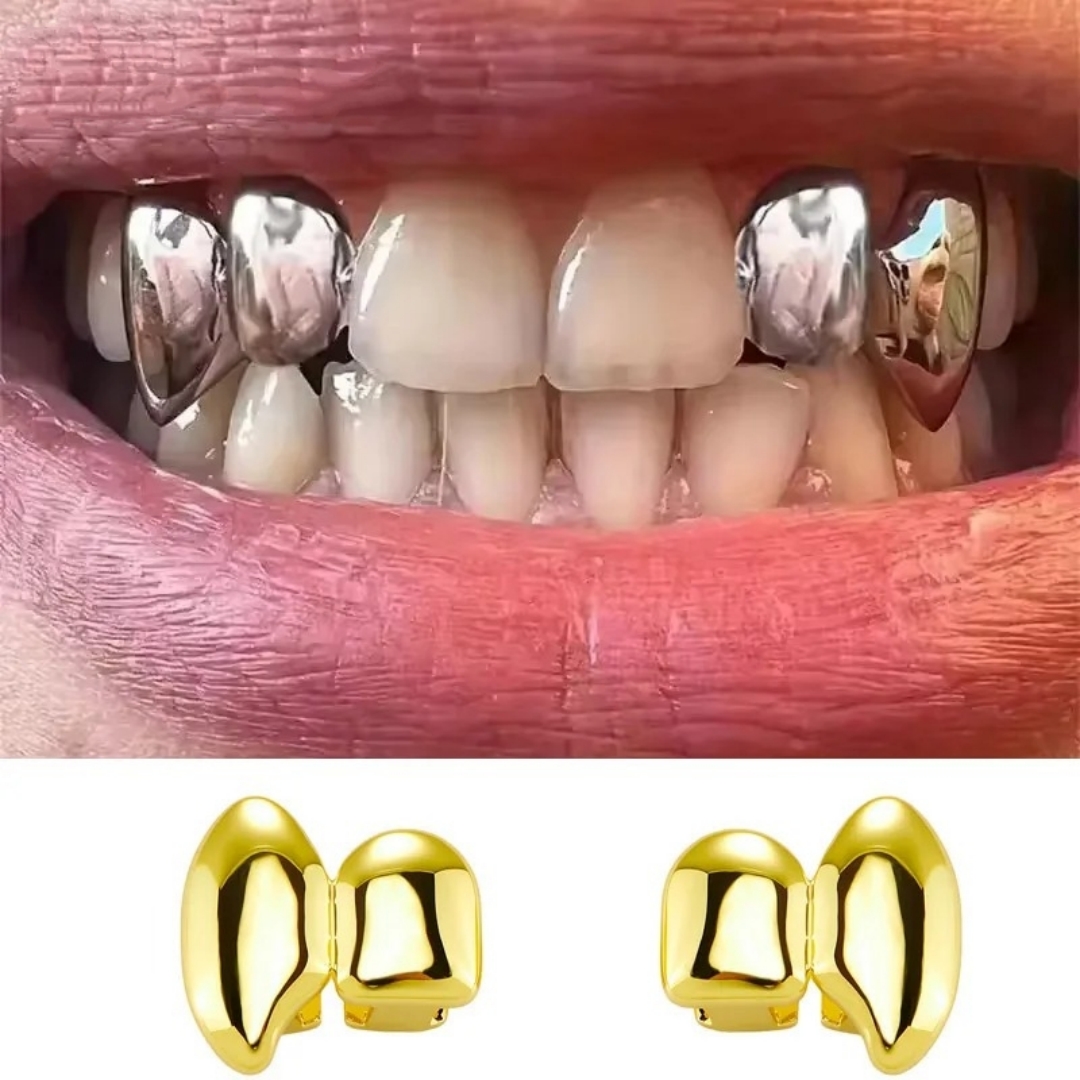 قطعتان من أغطية الأسنان اللامع - مراجعة Women'S Vampire Accessories وسعره