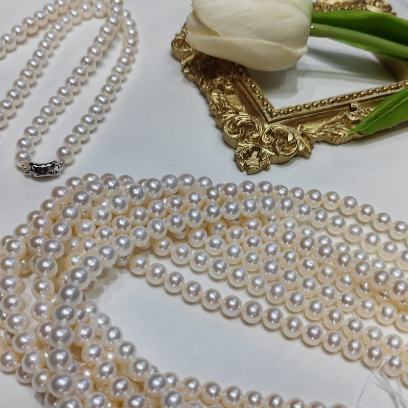قلادة لؤلؤ طبيعي 18 بوصة 6-8 م - مراجعة Women'S Accessories Manufacturers وسعره