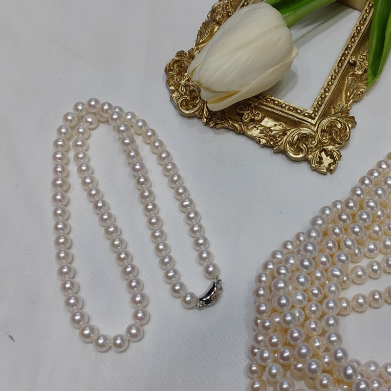 قلادة لؤلؤ طبيعي 18 بوصة 6-8 م - مراجعة Women'S Accessories Manufacturers وسعره