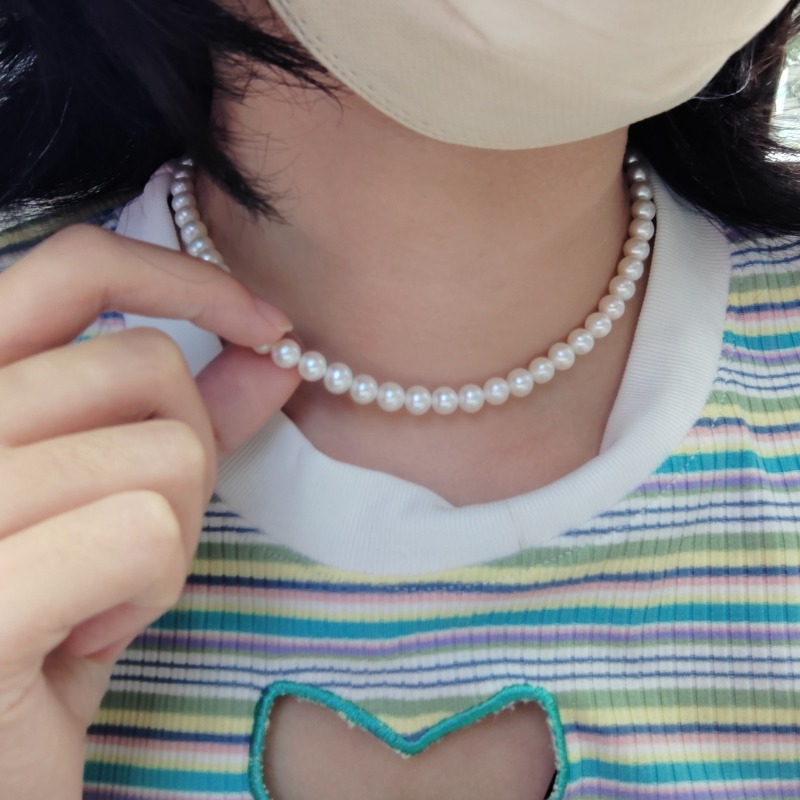 قلادة لؤلؤ طبيعي 18 بوصة 6-8 م - مراجعة Women'S Accessories Manufacturers وسعره